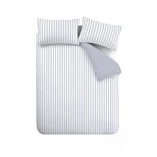 Image of Bianca Fine Linens Hampton Stripe Reversible Bedding Set - Blue