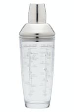 Image of BAR CRAFT BOSTON GLASS COCKTAIL SHAKER WITH STAINLESS STEEL TOP 700ML