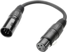Image of Adam Hall Cables 3 STAR DGF 0020 - Adapter Cable DMX 3-pole XLR female to 5-pole