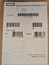 Image of HPE 716197-B21 External 2.0m 6ft Mini-SAS HD to Mini-SAS HD Cable inc VAT