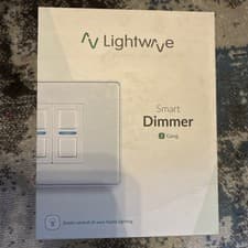 Image of Lightwave L23WH Smart Dimmer with Energy Monitoring, 3 Gang, White Metal