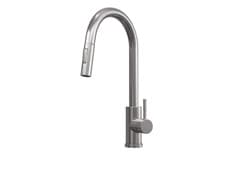Image of Kitchen Mixer Tap | Pull-Out Spray | Swivel Spout | Brushed Steel