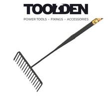 Image of Roughneck Tarmac Rake 16 Round Teeth - Tubular Steel Shaft Handled