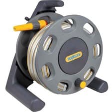 Image of Hozelock Hose Reel Pipe 25m Garden Hosing & Starter Fittings with Nozzle