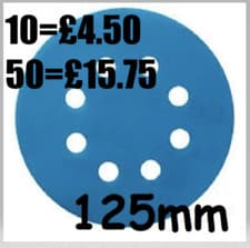 Image of 125mm Wet & Dry Sanding Discs 8 hole 5 inch Sandpaper 40-3000 Grit Hook & Loop