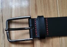 Image of Hugo Boss Italian Leather Belt With Logo Buckle Size 105 Brand-new With Box