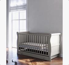 Image of Little Acorns Traditional Sleigh Cot Bed And Underbed Drawer Included