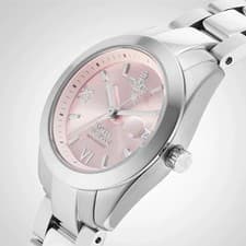 Image of 🎁⭐️Vivienne Westwood Ladies' Pink Dial & Stainless Steel Bracelet Watch