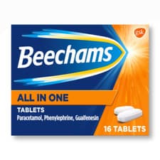 Image of Beechams All in One Cold & Flu 16 Tablets - Non Drowsy