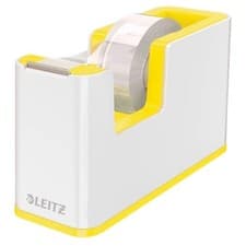 Image of Leitz WOW Tape Dispenser White/Yellow 53641016