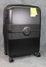 Image of Delsey Paris Flanerie Suitcase 4 Wheel Spinner 66cm / 24" 70L All Black Case New