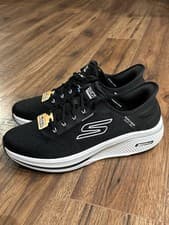 Image of Skechers GO RUN Elevate 2.0 Black Running shoes Trainers Slip Ins Size UK12
