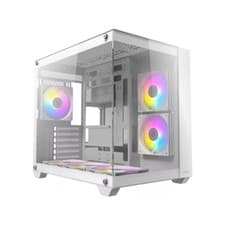 Image of ANTEC CX800 ATX Mid Tower Gaming Case - White - 3 x ARGB Fans - Glass Side/Front
