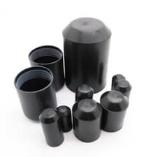 Image of Black HeatShrink End cap Glue Lined Heat Shrink End Cap All Dimensions