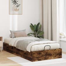 Image of Ottoman Bed Frame Smoked Oak 80.5 x 200 cm Engineered Wood