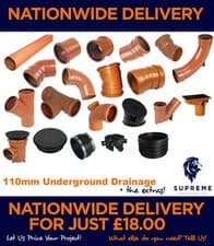 Image of Underground Drainage 110mm Pipe & Fitting-Delivered Nationwide For Just £30.00