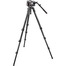 Image of Manfrotto Pro Single CF Kit 100 with 536 CF Video Tripod and 509HD Head (BNIB)