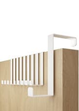 Image of Over Door Hook Set of 10 - Holds 8KG White Coat Hooks for Clothes, Wreath Hanger