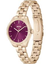 Image of Hugo Boss Womens Sage Watch 32mm 1502728 Ross Gold With Pink Face **Brand New**