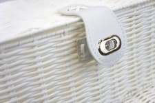 Image of Storage Basket Hamper Resin White Pack of 2, Small, Medium or Large
