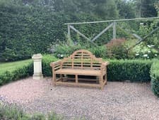 Image of Teak Lutyen Garden Bench 3 Seater Made From Solid A Grade Teak Fully Assembled