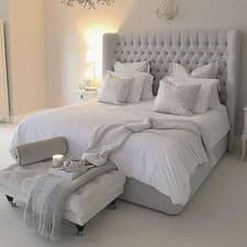 Image of Darson Double & King Size NEVADA Ottoman Bed Frame Wing Plush Velvet Upholstered