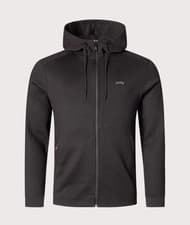 Image of Hoodie Mens BOSS Black Full Zip Track Jacket With Logo - Saggy Curved Size XXL