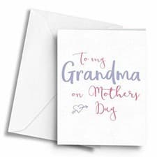 Image of to My Grandma on Mothers Day (Heart) - A5 Greetings Card