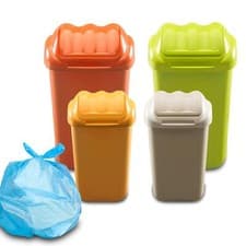 Image of HOME CENTRE Kitchen Waste Bin Flip Top Plastic Recycle 15-30-50L Office School