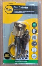 Image of Yale P-X52KP-PB Replacement Rim Cylinder High Security Front door 2 keys 