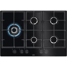 Image of AEG HKB75820NB Built In 74cm 5 Burners Black Gas Hob
