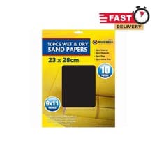 Image of A4 Sandpaper Wet And Dry Extra Fine Very Coarse Grit High Quality Assorted 10 PK