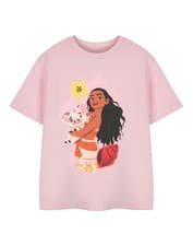 Image of Disney Pink Moana & Pua Short Sleeved T-Shirt Girls