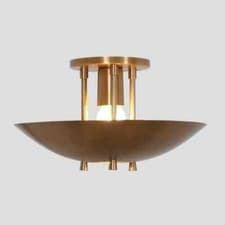 Image of Handcrafted Brass Semi Flush Mount Sputnik Ceiling Light - Modern Vintage Chande