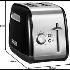 Image of KitchenAid 5KMT2115BOB Classic 2-Slot Toaster - Onyx Black