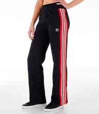 Image of Adidas Originals Women’s Wide Leg Joggers track pants Black Size 8 Small RRP £60