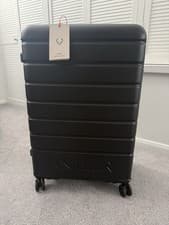 Image of Antler LOGO 4W Large Hard Shell Suitcase In Black Brand New with Tags