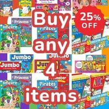 Image of Kids Colouring Book Educational Activity Book Sticker 50+ Designs