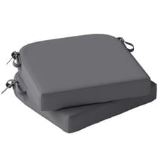 Image of Outsunny Outdoor Chair Seat Cushions Set of 2, Garden Chair Cushions, Grey