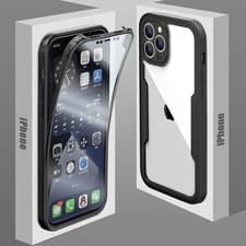 Image of Black Full Cover Case Screen Protector For iPhone For Apple iPhone XR