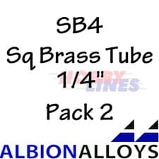 Image of Square Brass Tube ALBION ALLOYS Precision Metal Model Materials Various Sizes SB