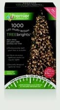 Image of Premier 1000 Multi-Action TreeBrights with Timer LED Christmas Lights Warm White
