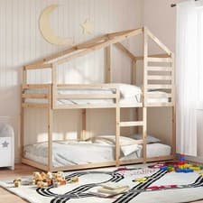 Image of Bunk Bed without Mattress 90x200 cm Solid Wood Pine