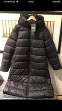 Image of Barbour International Longline Olivios Puffer Jacket - Black, Size 10