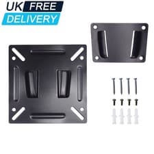 Image of Flat Fixed Slim TV Mount Wall Bracket 14" - 27" Monitor LED Computer LCD Display