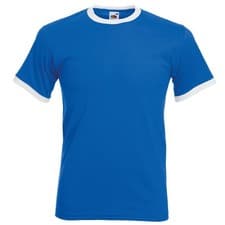 Image of Printed Ringer T-Shirt Any Text,Image,Logo,Branded,Promo Print Back & Front