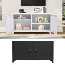 Image of Sideboard Metal Cabinet Cupboard Home Office Storage Unit 1/2/3 Doors Furniture