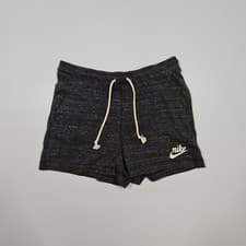 Image of NIKE Womens Sweat Shorts Black Large Sportswear Gym Vintage Look Slim Fit