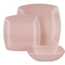 Image of Creative Tops 12 PC Dinner Set Square - Pastel Pink