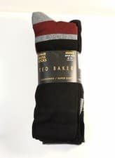 Image of Ted Baker Men's Dress Sock Clr: Black in Assorted Patterns 6 Pack Combo One Size